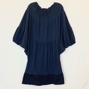 AVN Italy Blue Ruffled Dress